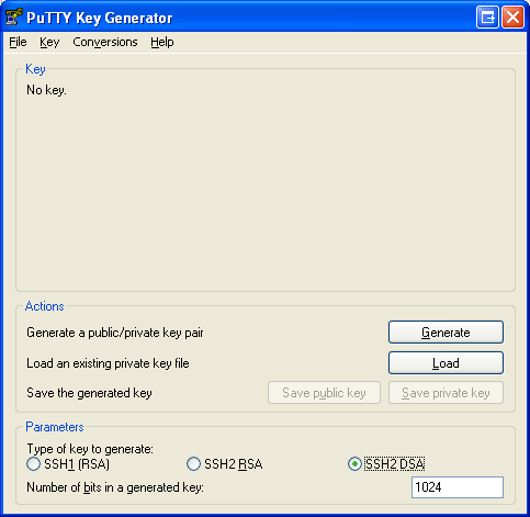 PuTTYGen Screenshot